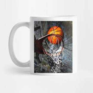 Basketball art print swoosh 116 - cool basketball artwork design Mug